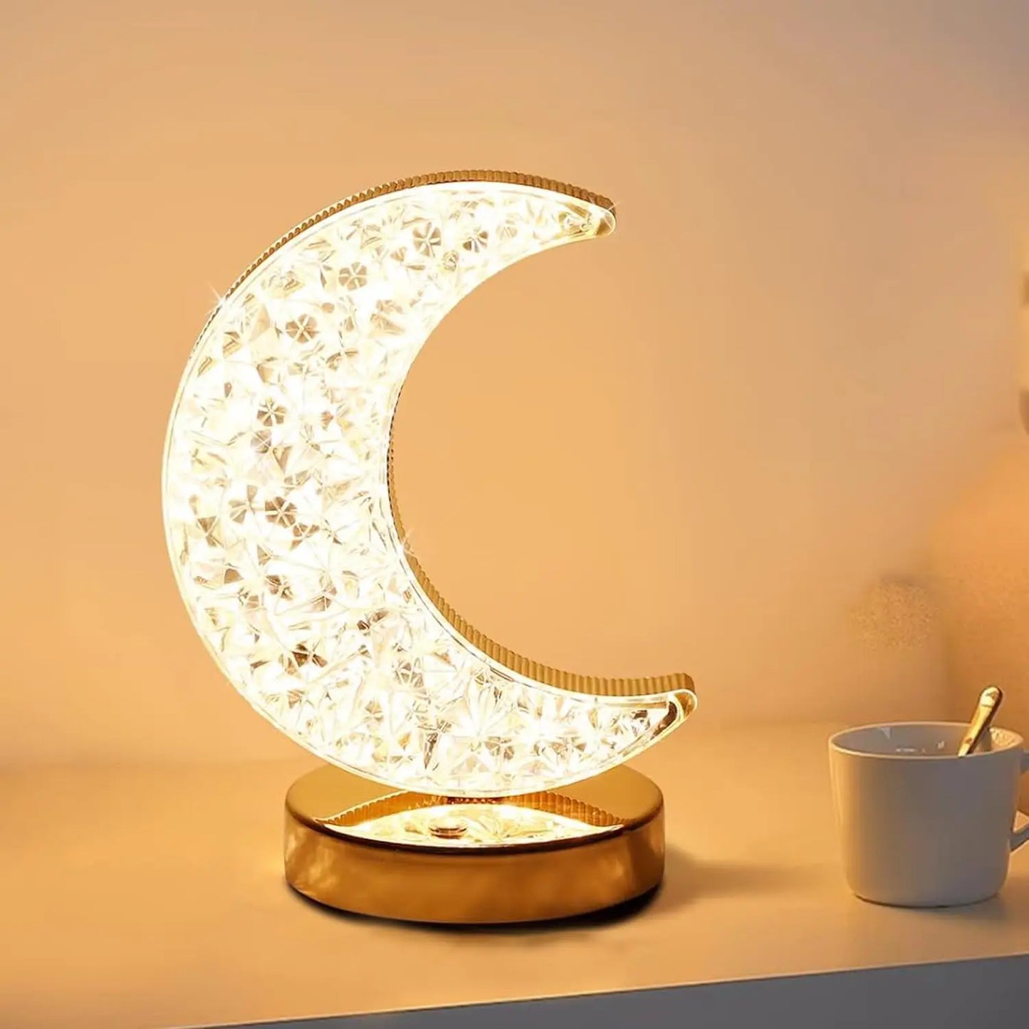 Bedroom 3-Color Touch Control Dimming Night Light Girls Room Home Decor Bedside LED Ambient Table Moon Stars Atmosphere Lamp Hot