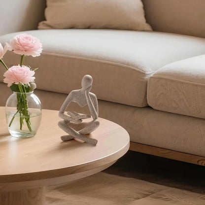 Bookshelf Decor Home Decor - Person Who is Thinking Abstract Thinker Sculpture Figurine Statue Resin Modern Reading Decoration