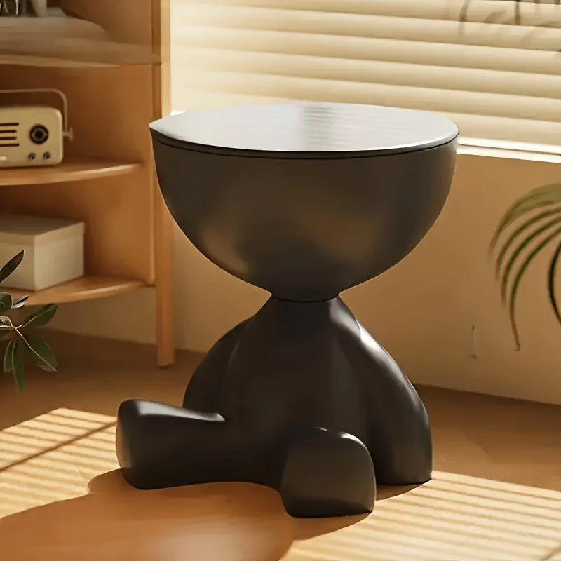 Bedside Table, Home Sofa Edge, Circular Coffee Table, Mini Bedside Table with Storage Space, Suitable for Small Space Decoration