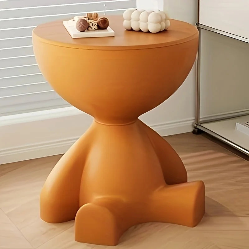 Bedside Table, Home Sofa Edge, Circular Coffee Table, Mini Bedside Table with Storage Space, Suitable for Small Space Decoration