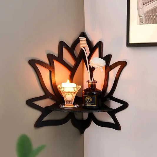Chic Lotus Wall Shelf
