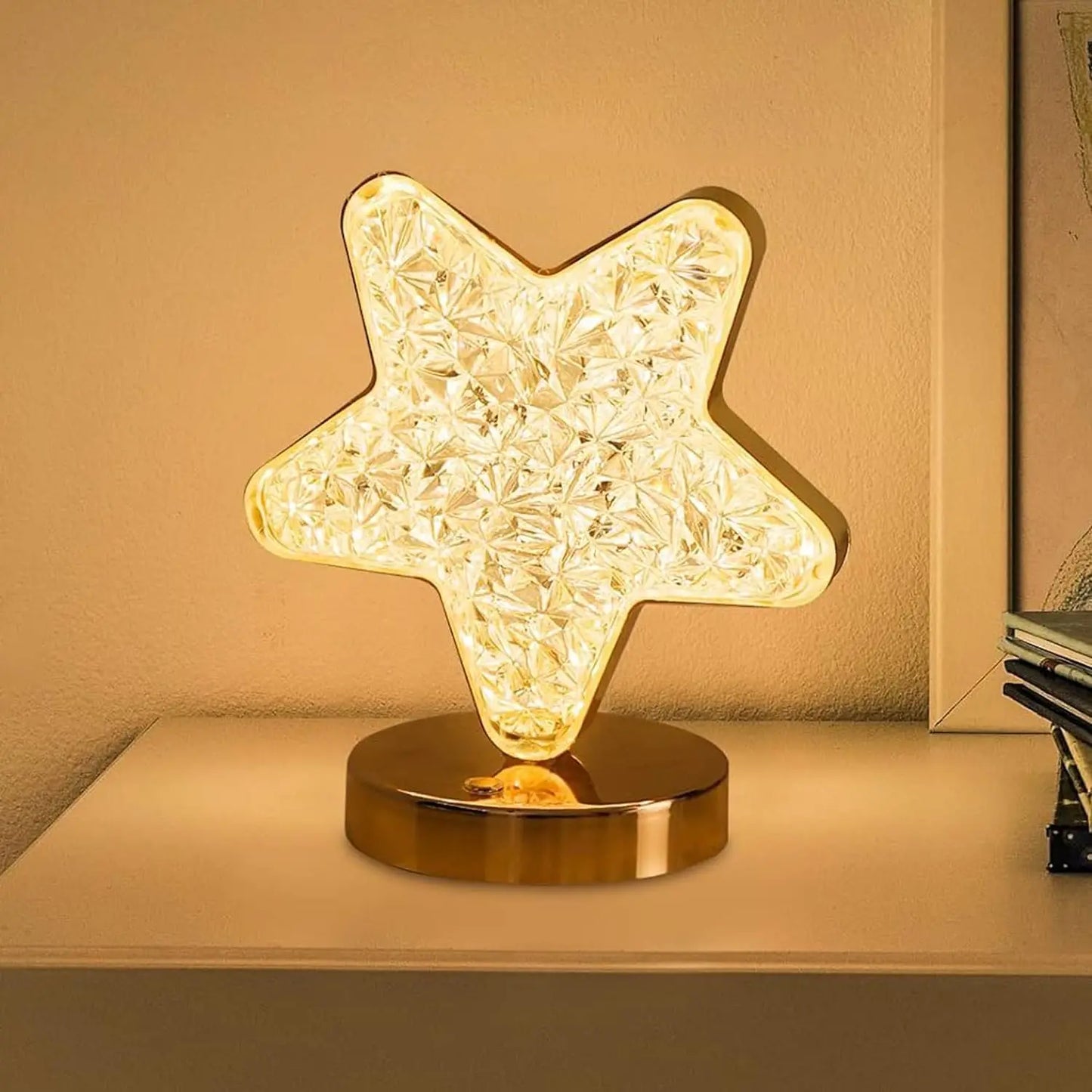 Bedroom 3-Color Touch Control Dimming Night Light Girls Room Home Decor Bedside LED Ambient Table Moon Stars Atmosphere Lamp Hot